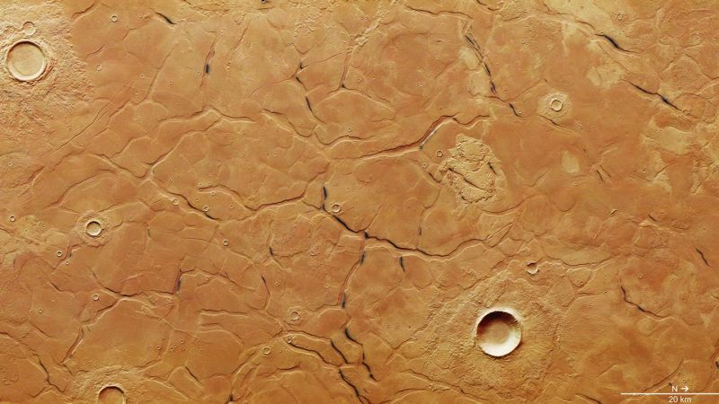Imagen de satélite de la Utopia Planitia. Foto: ESA/DLR/FU Berlin)